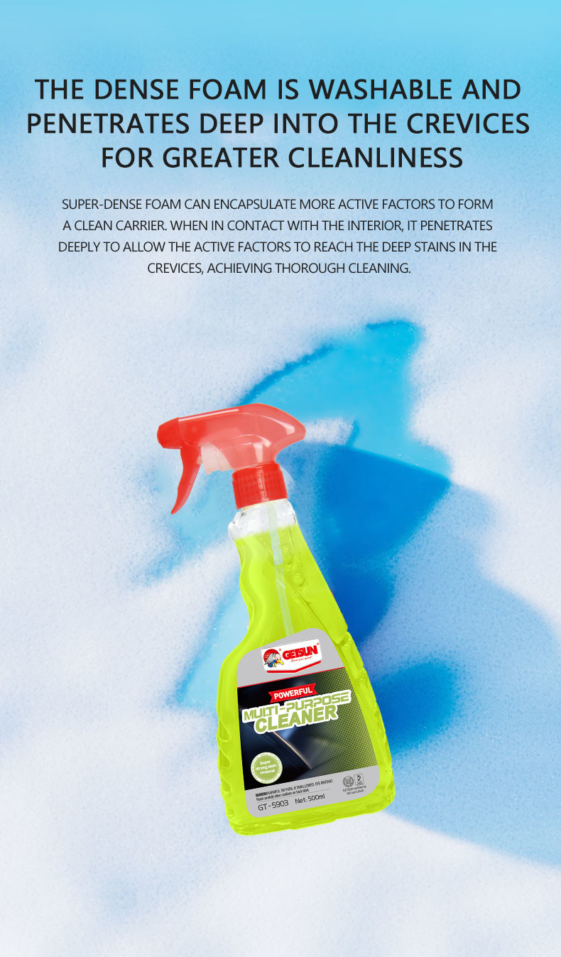 GETSUN Heavy Duty Multi-Surface Cleaner Safe for Car Interiors Kitchens Upholstery