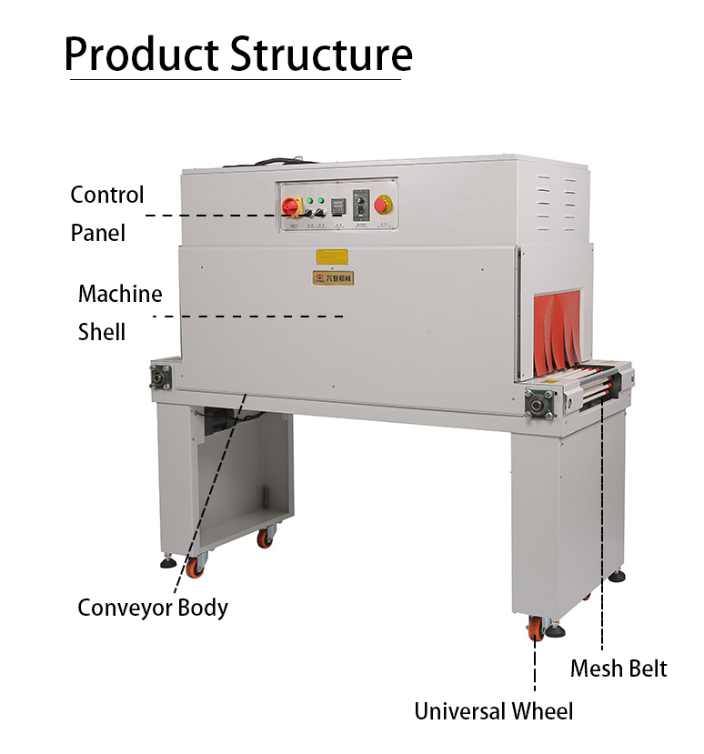 SM-4525 Vacuum Shrink Wrap Machine For PVC PP POF Heat Shrink Film Sealing Packaging