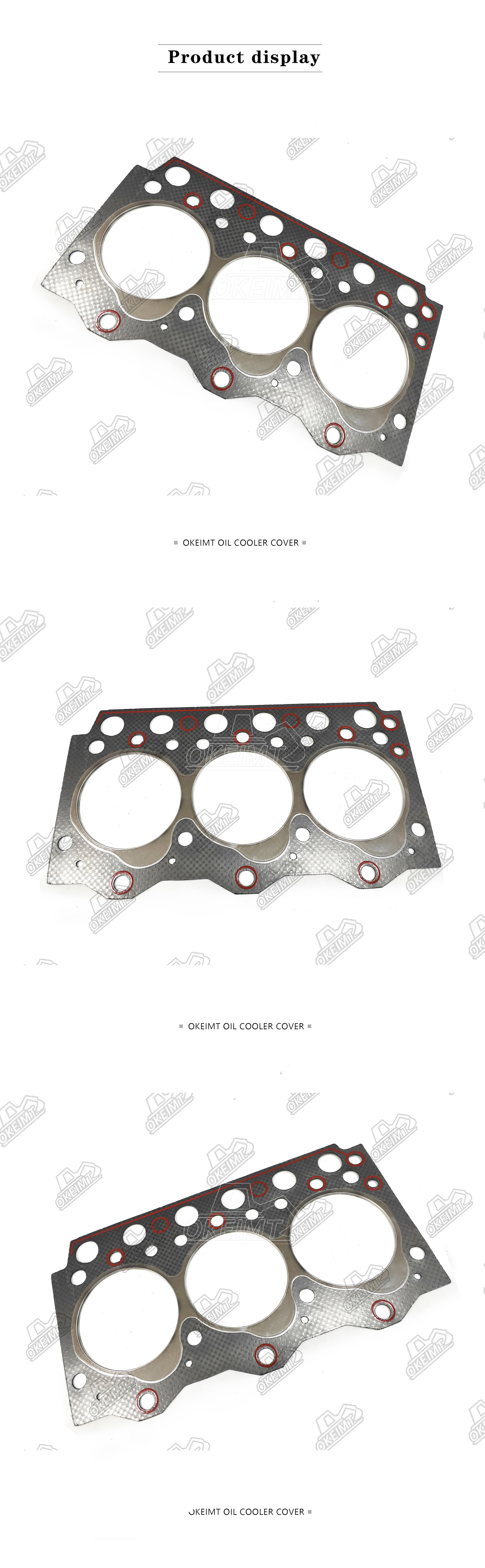 Asbestos 3D95 Cylinder Head Gasket 6201-11-1810 For Komatsu 3D95