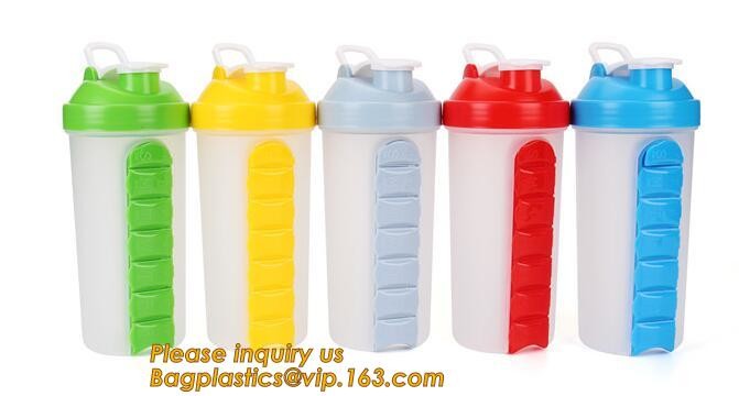Travel Water bottle, Pill reminder modern pill box white oem, funny pill box with timer alarm decorate, water bottle box