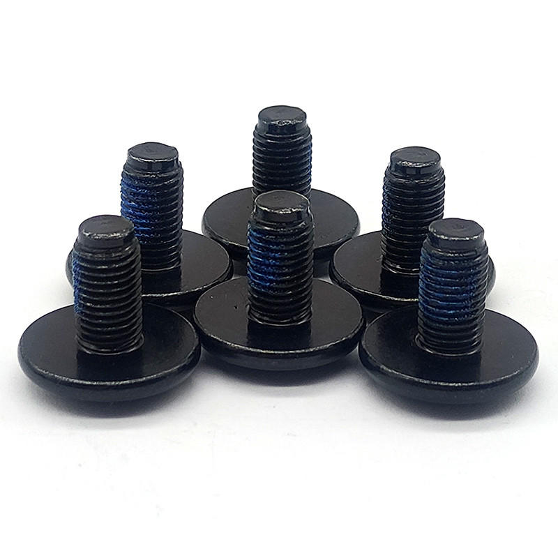 Pre Applied Adhesive Bolt Black Nylon Patch Screw Micro Machining