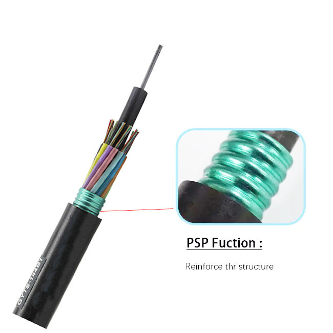 96 cores GYTS PE Jacket Stranded Outdoor Fiber Optic Cable for Aerial and Duct