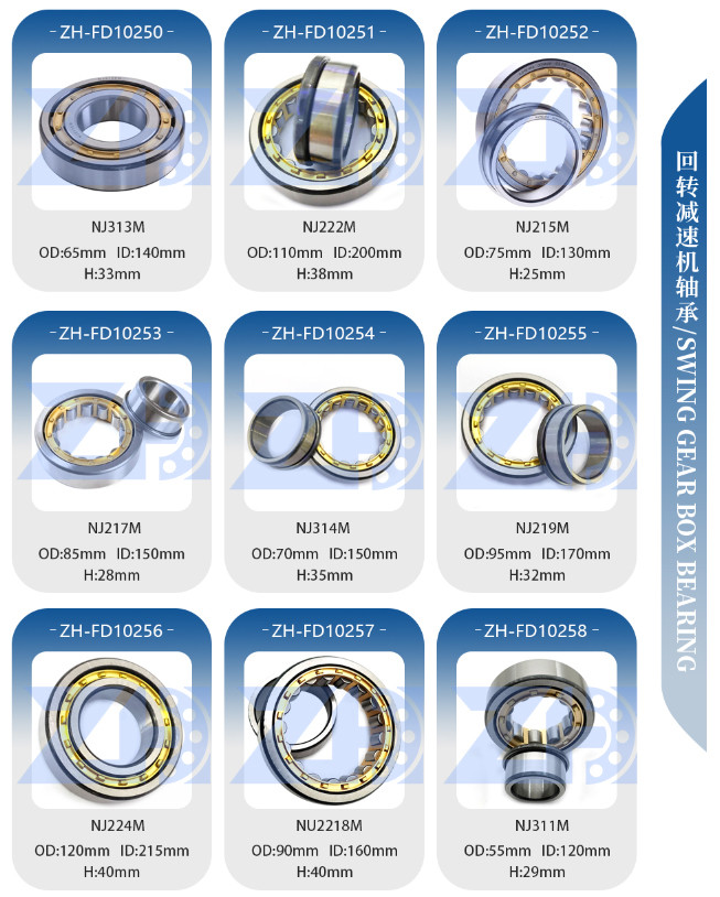 AJ503303 Needle roller bearing AJ503303 AJ502601 NN3005CC1P5 for excavator hydraulic pump