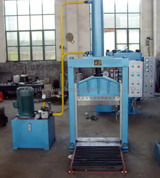 Vertical Hydraulic Guillotine Rubber Bale Cutter Single Blade Plastic Cutting