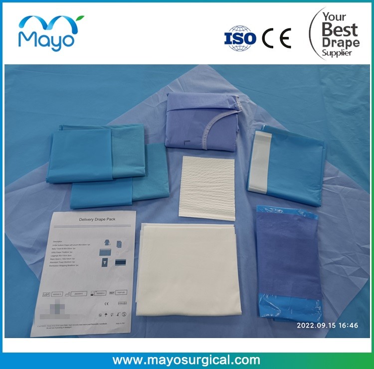Gynecology Surgical Drape Pack CE ISO Surgical Drape Kit