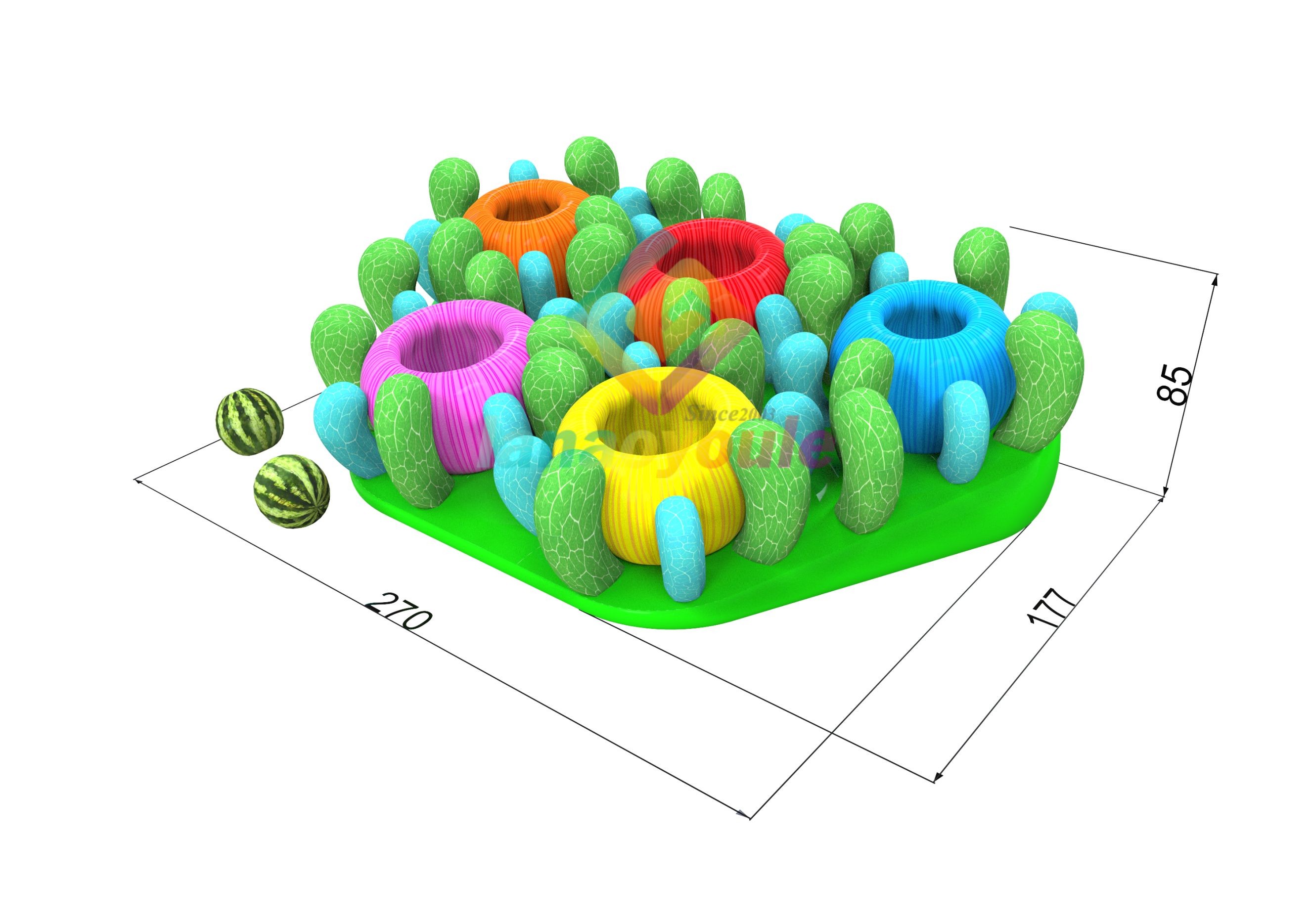 0.55mm Inflatable Sports Games Plant Themed Raffle Machines