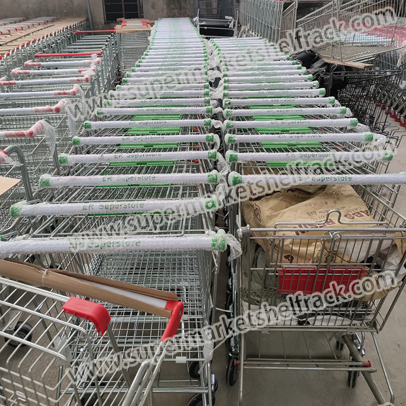 210L Adjustable Rolling Shopping Trolley Cart Big Size For Groceries