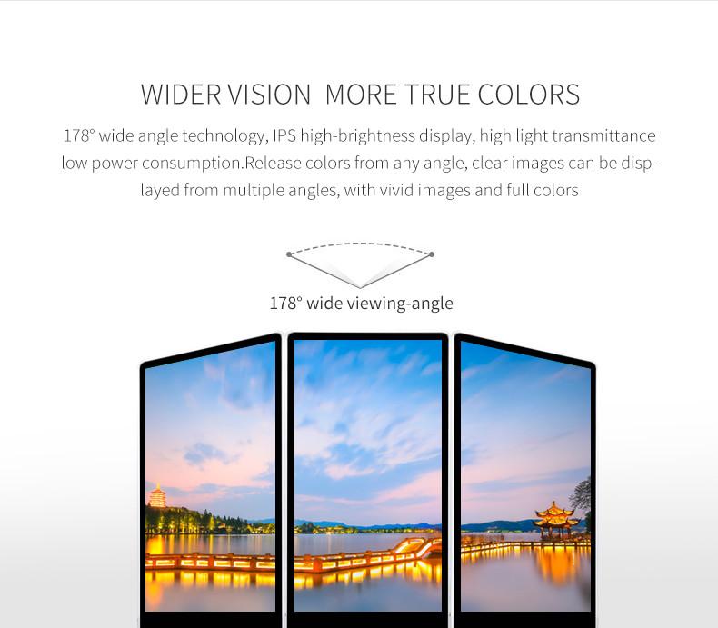 Hd Ultra Thin Advertising 49 Inch LCD Floor Standing Kiosk