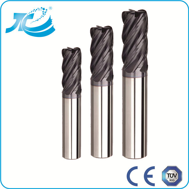 2 4 6 Flute End Mill , Corner Radius End Mill with TiAN / TiCN / TiN / ARCO Coating