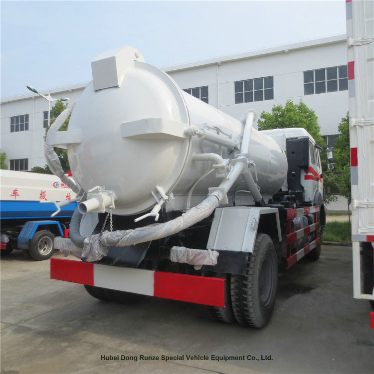 Beiben 8000L -10000L Septic Vacuum Trucks , Cesspit Emptier Truck Customized