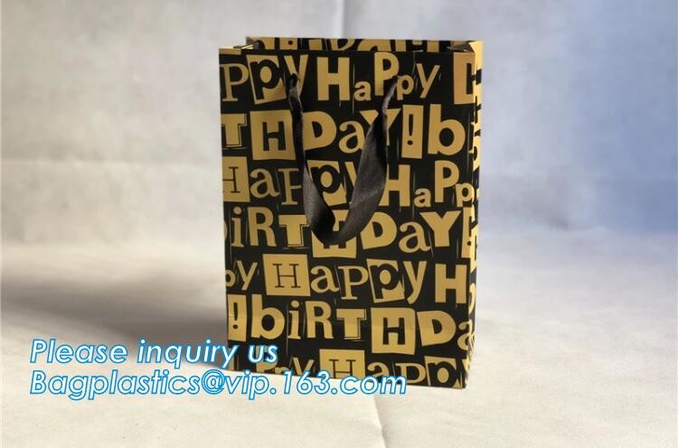 Custom Printed Accept Wholesale Stock White Brown Kraft Paper Shopping Bag With Handle No Minimum, carrier handle bags