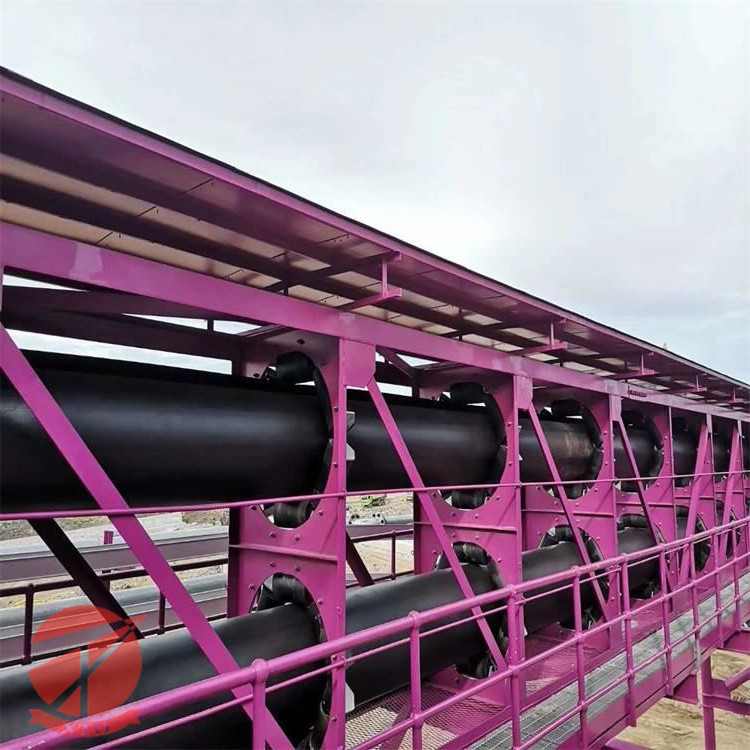 Heavy Duty Rubber Multi Ply Textile Pipe Conveyor Belt