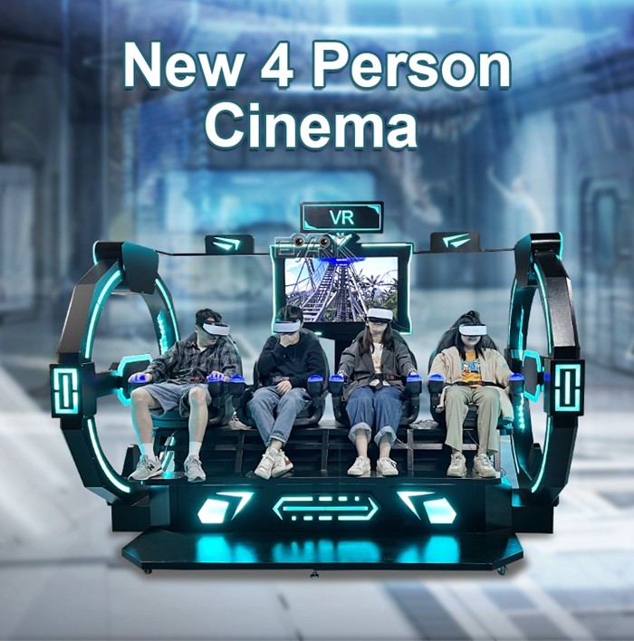 Customizable 9D VR Cinema 4 Person Arcade Motion Spaceship Simulator