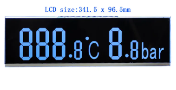 China Bar Type VA LCD Display with High Contrast Black Segment Screen and RGB Color for Wide Temperature Range Applications on sale