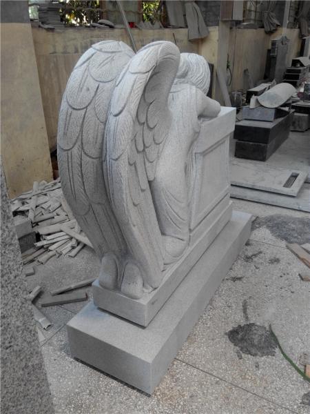 Quality Granite hand carved weep angel statue memorial monuments for sale