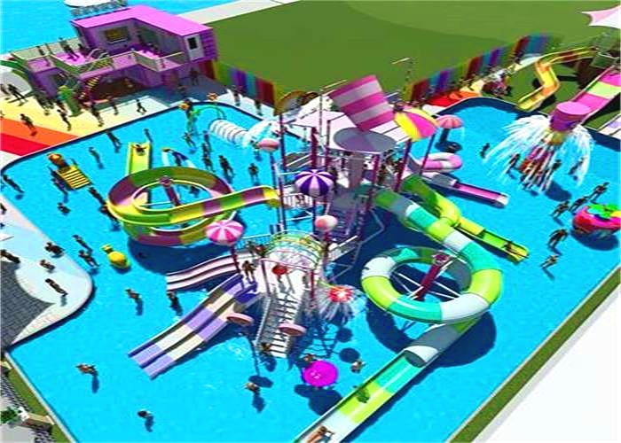 Water Slide Interactive Family Aqua Playground Water Play House Candy Style
