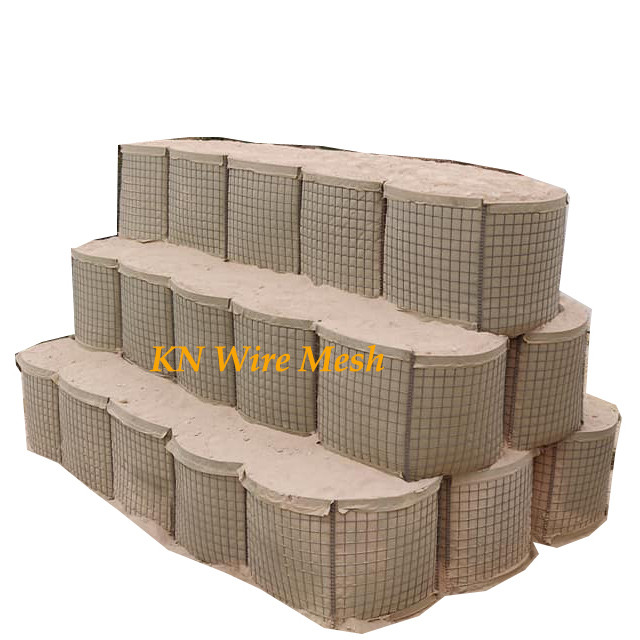 3.7mm Gabion Hesco Mil 7 Military Sand Wall For Coastal Erosion