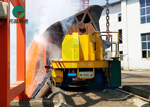 Operated conveniently aluminum steel hot copper molten ladle railway trailer