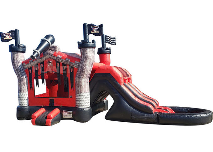 Kids Jumper Bouncer House Inflatable Pirate Ship Bouncer Slide Inflatable Jumping Bouncy Castle Slide Combo