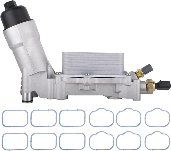 68105583AF Aluminum Engine Oil Cooler Oil Filter Housing Kit With Gaskets 2011