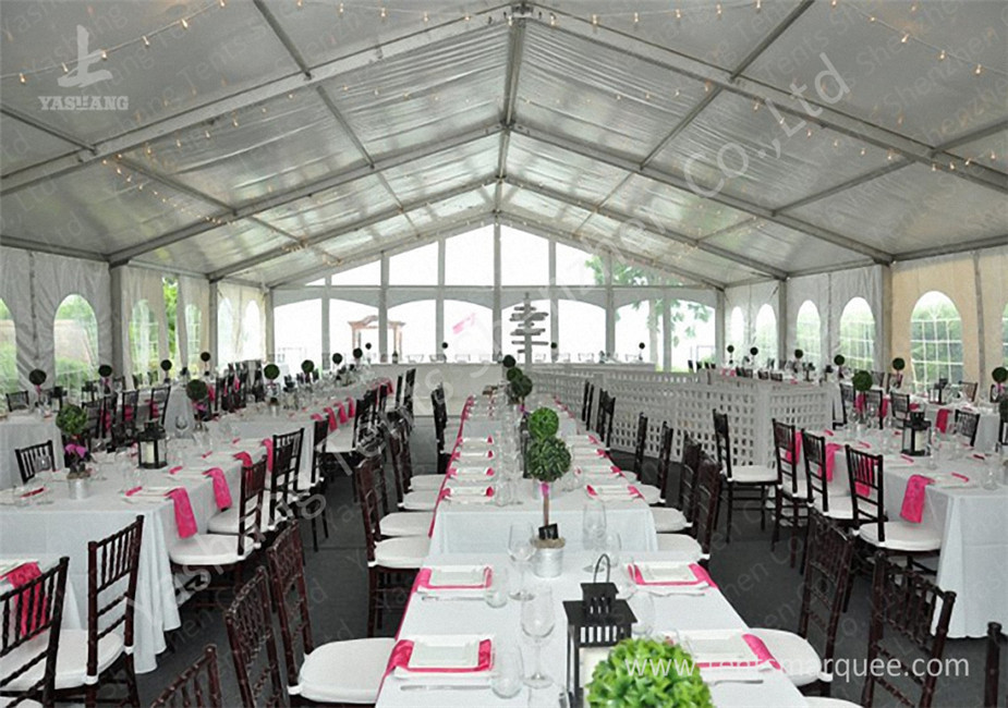 Ultraviolet Resistant Aluminum Outdoor Party Tents Transparent PVC Fabric Cover