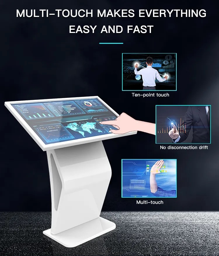 Exhibition Hall Interactive Self Service Kiosk 21.5 32 43 55'' Android Windows