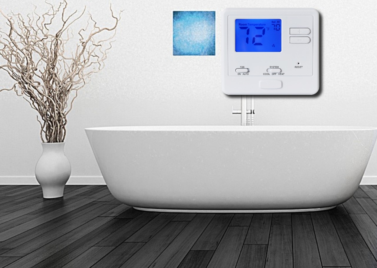 LCD Screen Single Stage Thermostat For AC Heating Save Energy