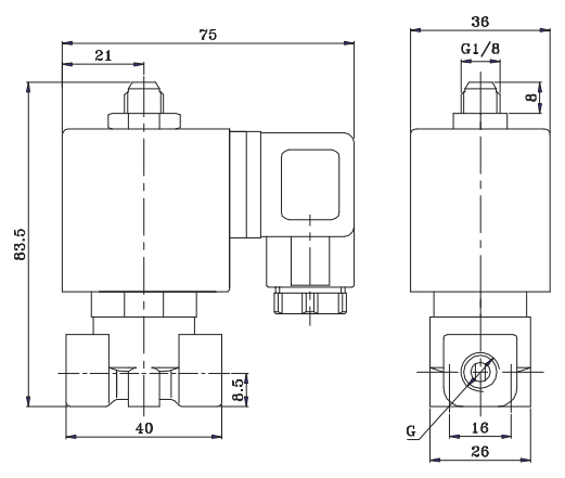 3 Way Water Air Stainless Steel Solenoid Valve 1/8'' 1/4'' 12V 24V 110V 220V