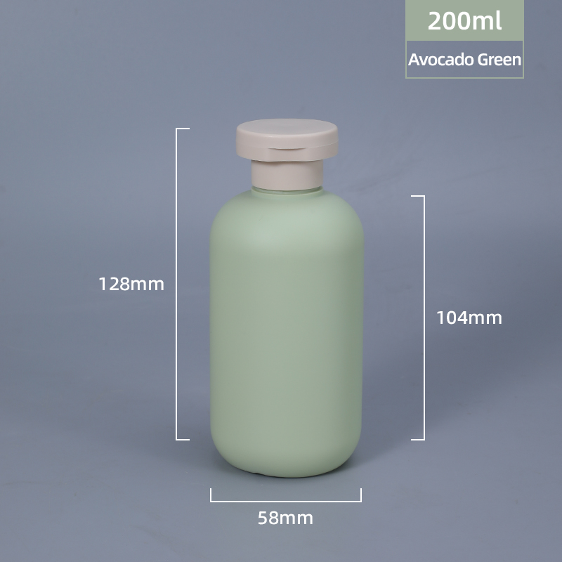 HDPE Material Plastic Cosmetic Shampoo Bottle With Flap Cap Custom Logo