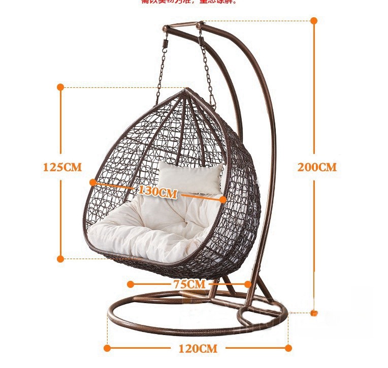 CE BSCI Outdoor Indoor Garden Patio Swing Chair 3 Seater For Hotel And Garden