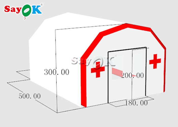 Inflatable Emergency Tent Oxford Cloth Inflatable Medical Tent / Cube Decontamination Tent