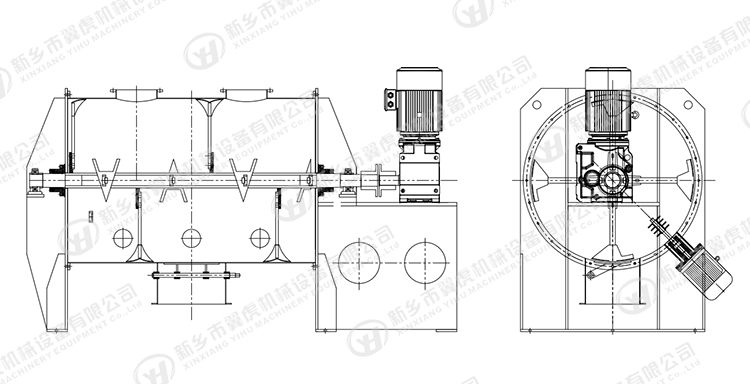 YIHU Plough Mixer Coulter Mixing Machine / Plough Mixing Machine