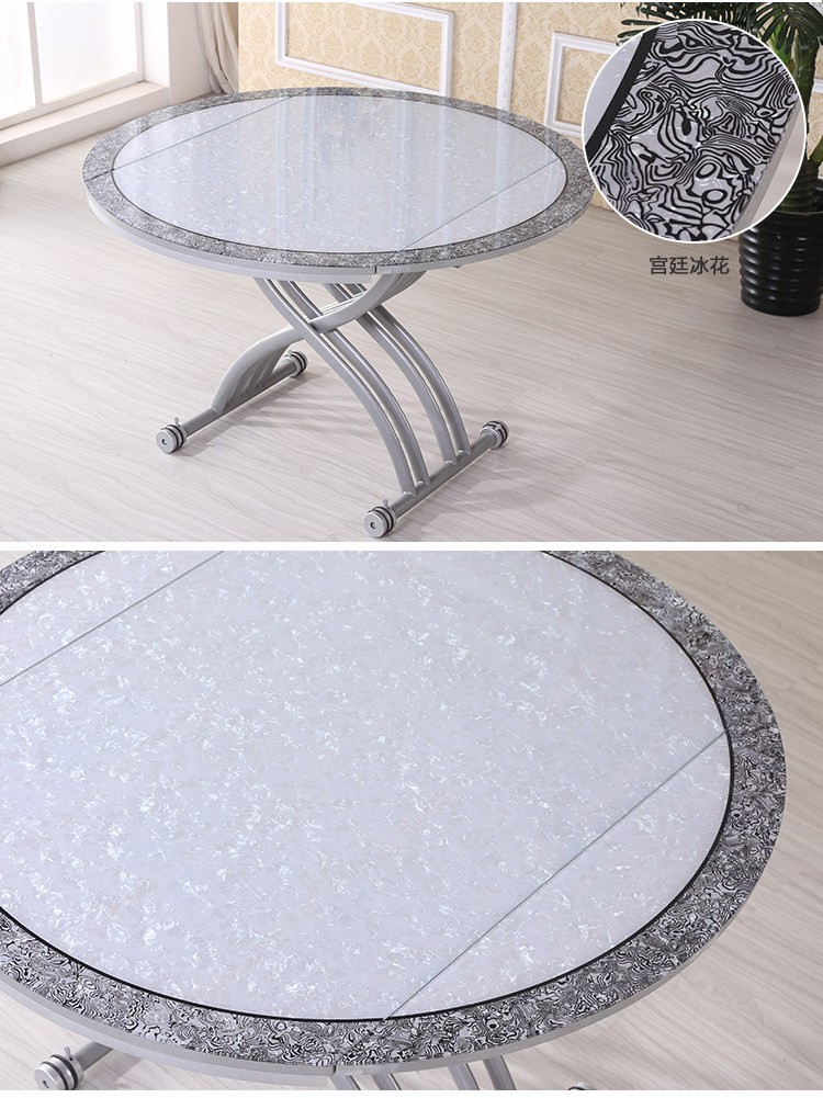 Pneumatic Lifting Center Coffee Table , Glass Lift Top Coffee Table