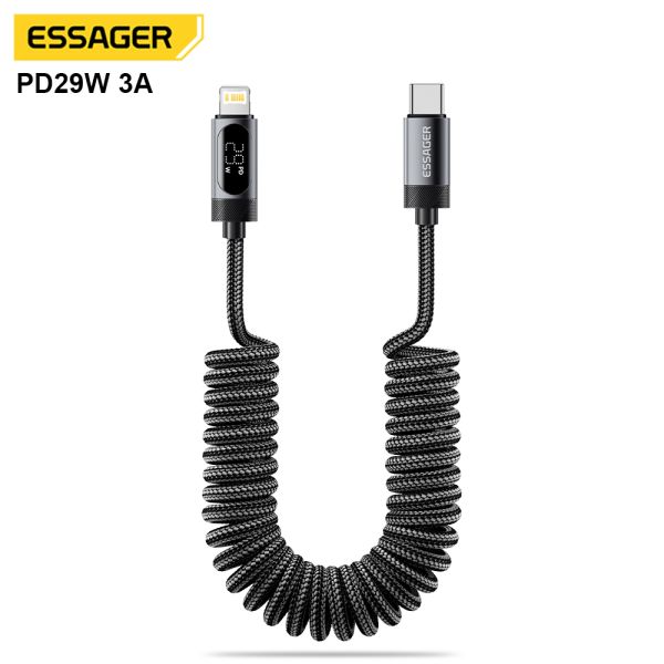 ESSAGER ES-X64 Type C To Lightning Iphone Fast Charger Data Cable 3A PD29W Led