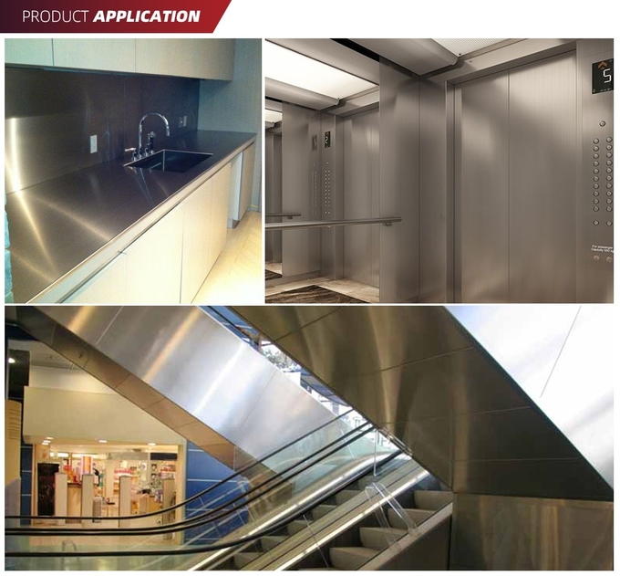 SS 304 Brushed No 4 Satin Finish Stainless Steel Sheet for Elevator Decortaion