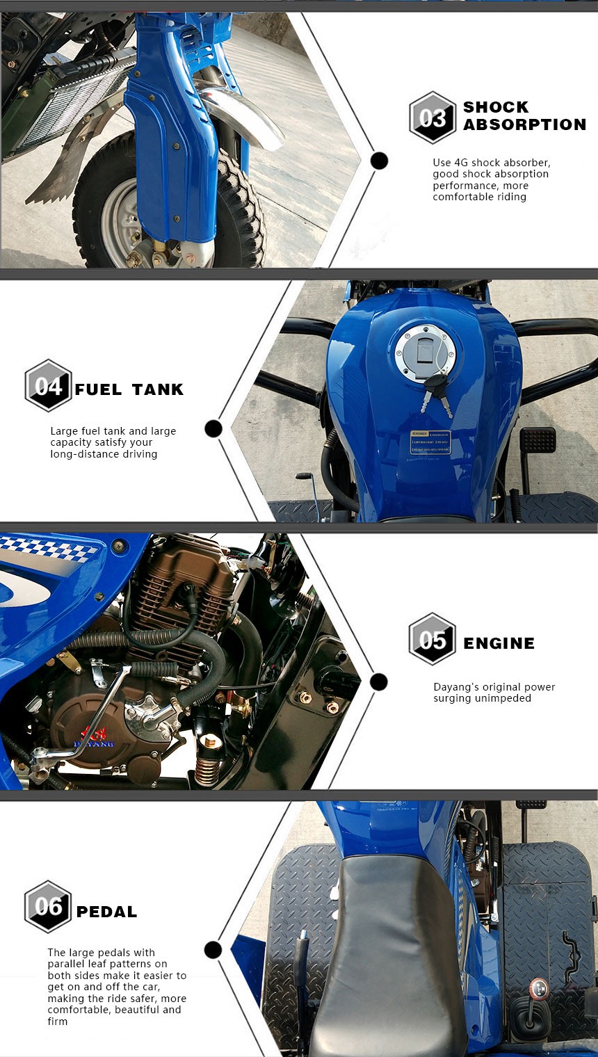 2022 Three Wheel Motorcycle for Adult Delivery in Morocco Full Floating 168 Rear-Axle