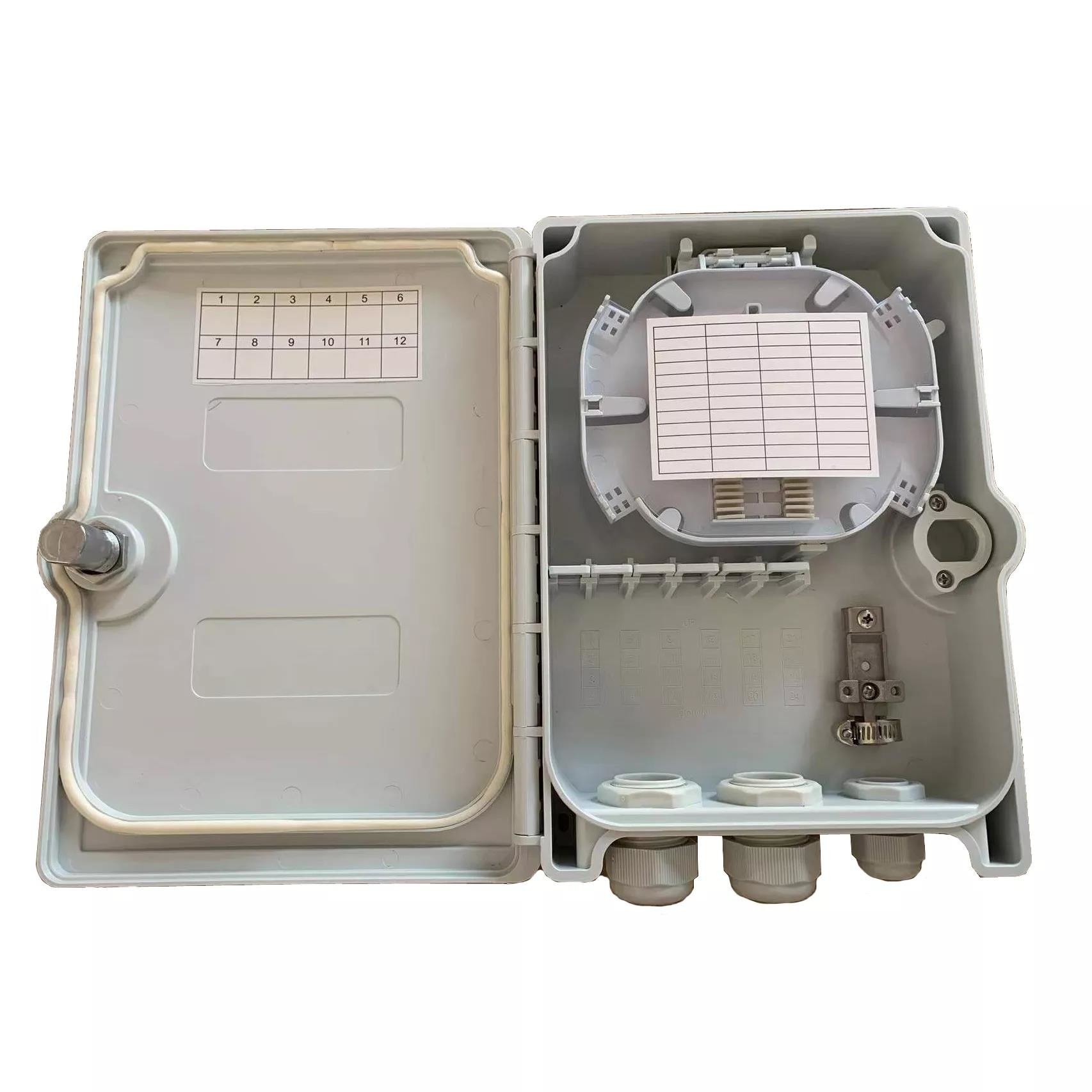 12 Cores Fiber Optic Distribution Box , SC APC UPC Coupler NAP CTO Box