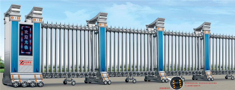 Automatic Farm Retractable Electric Gate Accordion Mian Gate For Villa