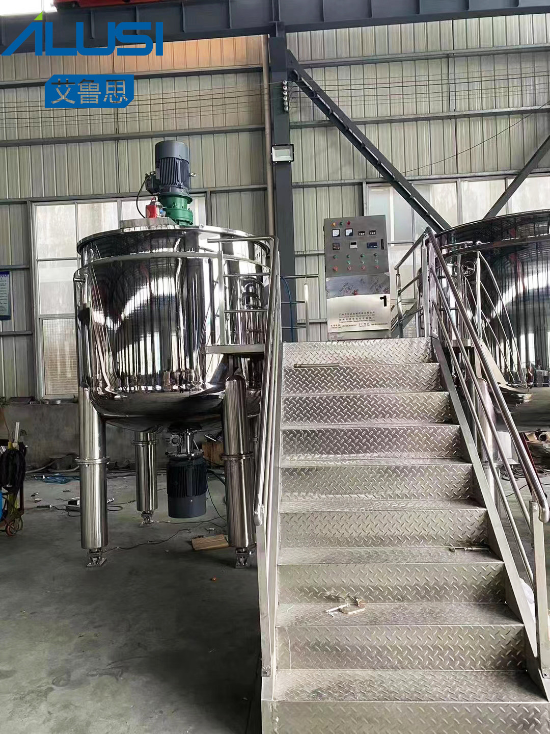 5000L Cosmetic Homogenizer Mixer Stainless Steel Liquid Shower Body Gel Detergent Mixing Machine