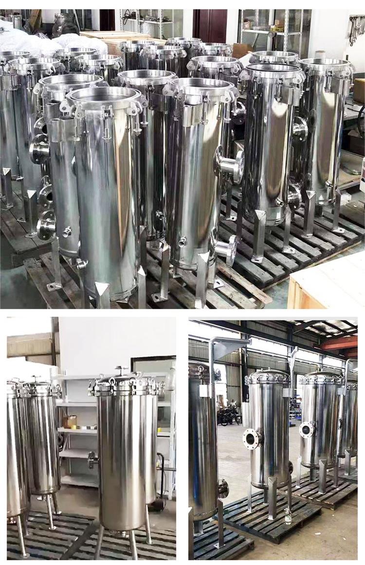 62 KG Weight Stainless Steel Bag Filter Housing System Micron Options for Food Shop