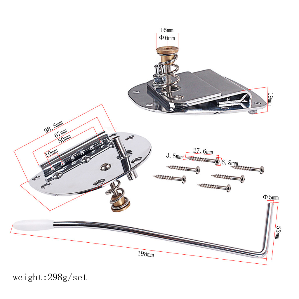 Chrome Guitar Tremolo Bridge Tailpiece For Mustang Jazzmaster Guitar Repaclement Guitar Bridge