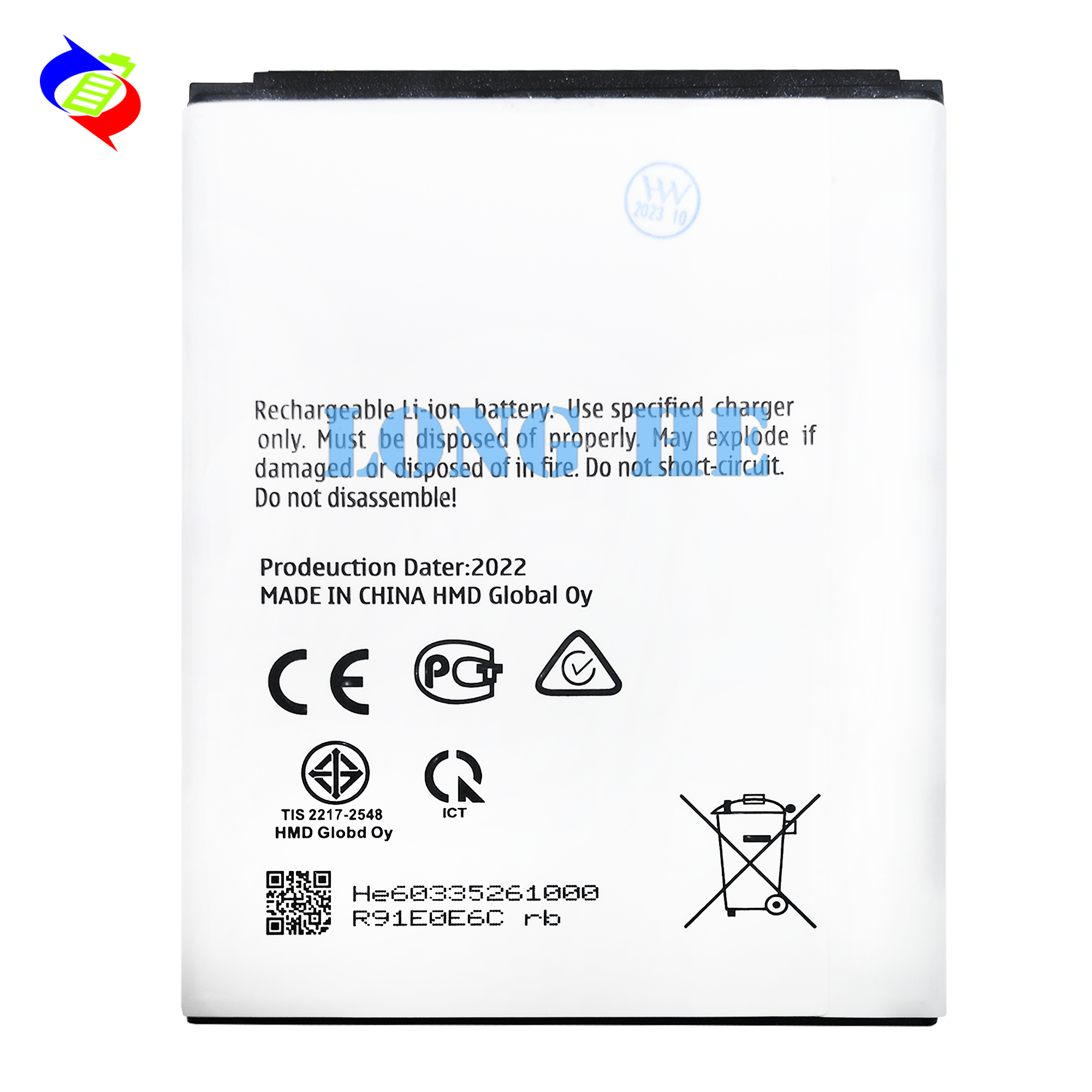 Mobile Version Name WT141 Phone Batteries for Nokia C1 2nd Edition 2500mAh Replacement