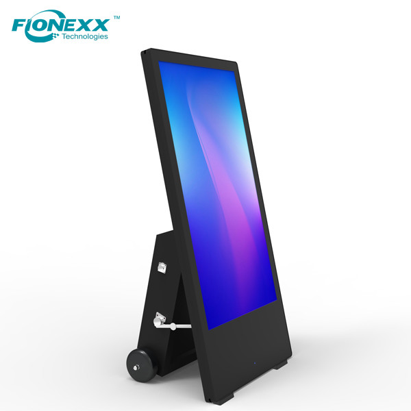 43-Inch Portable LCD Digital Signage Displays High Capacity Battery Powered Moveable For Retail Store