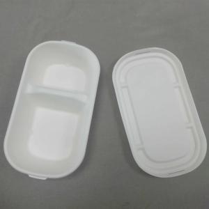 1000ml 2-Components Unbleached Wheat Straw Lunch Box Biodegradable Food