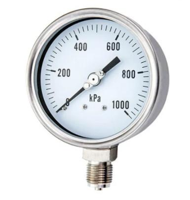 100mm 3.15" Stainless Steel Liquid Filled Pressure Gauge Glycerin Filled