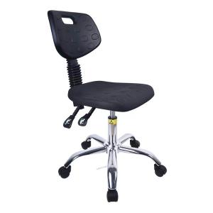 Adjustable ESD PU Office Chair Industrial Polished Finish Lab Stools With Backs
