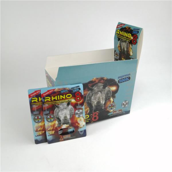 600k 700k Rhino Sex Pill Card Empty Capsule Blister 3d Card Display Box Sex Pill