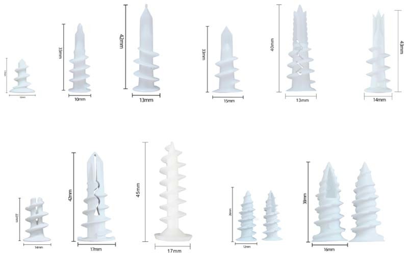 Pom Drywall 10*33 Plastic Wall Anchors For Insulation