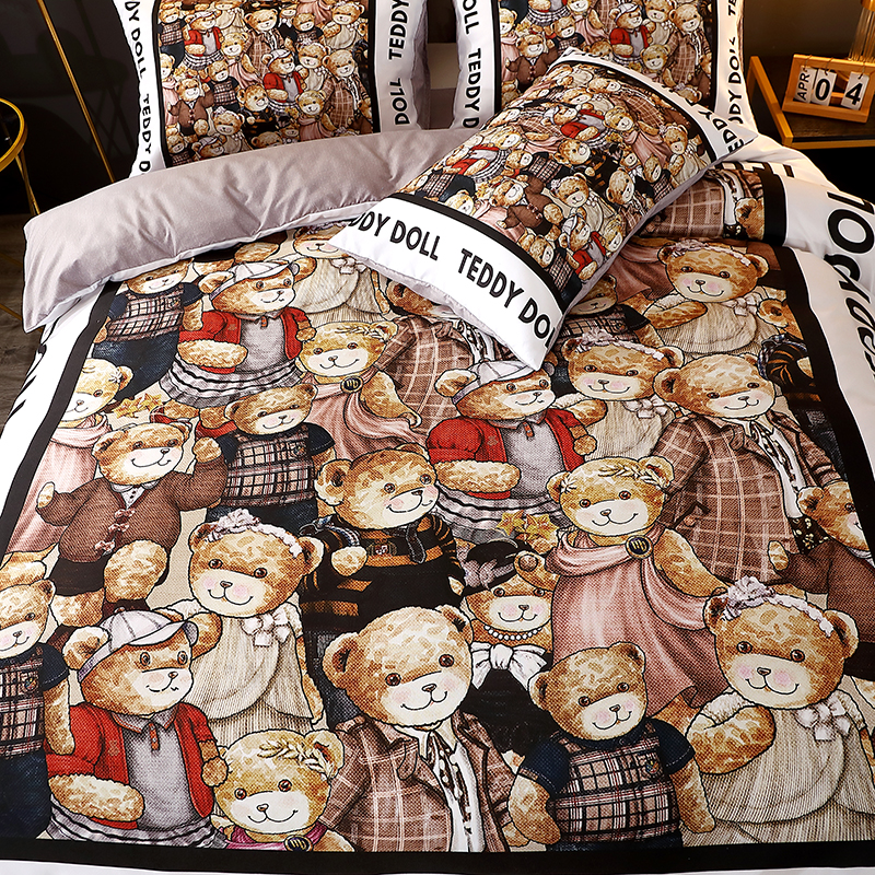 Cartoon Style 2023 Baby Bedsheets Bedding Set for Kids made of 100% Polyester Fabric