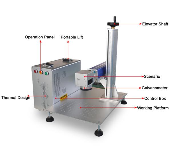 10w portable fiber laser marking machine medal metal jewelery engraving and